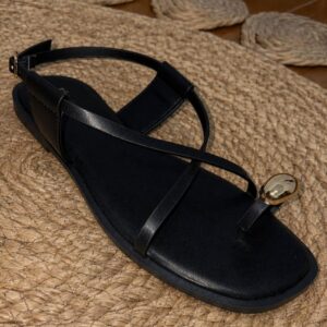 Sandalias anillo negras
