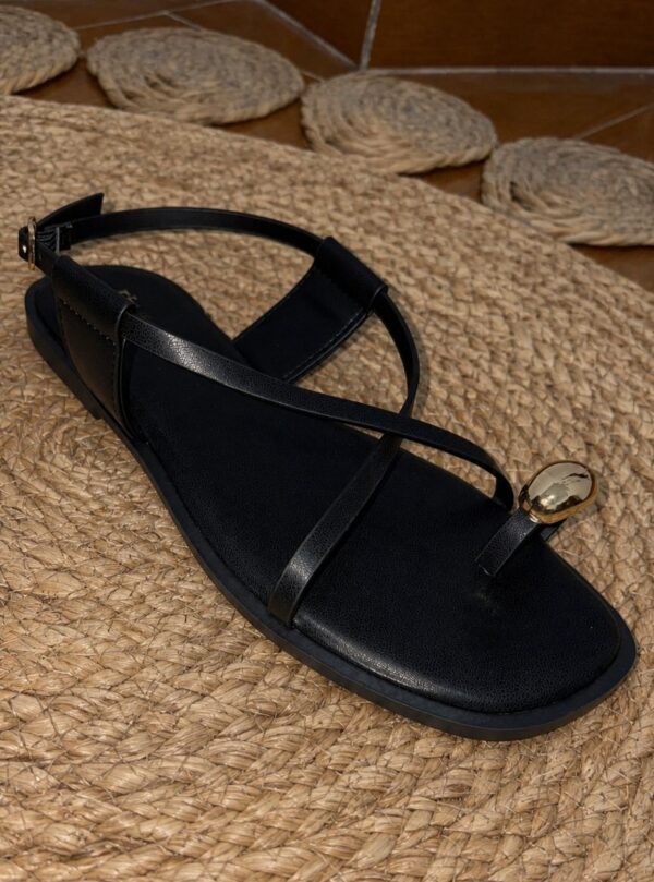 Sandalias anillo negras